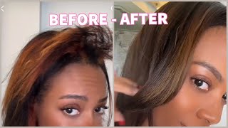 how to TONE ORANGE bleached hair [upl. by Eatnuahs235]