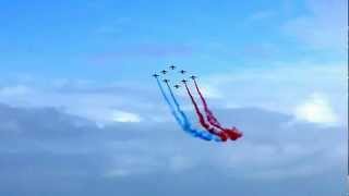 La Patrouille de France à PerrosGuirec 2012 [upl. by Nnyletak]