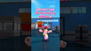 ROBLOX GAMES FOR THE BEST EDITS 📸 [upl. by Cati]