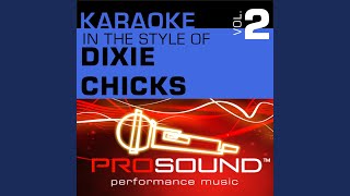 Landslide Karaoke With Background Vocals In the style of Dixie Chicks [upl. by Chere99]