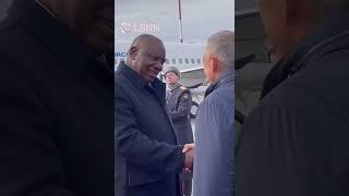 South African President Cyril Ramaphosa’s Arrival at BRICS Summit 2024 in Russia  Kazan Welcome fy [upl. by Ymarej]