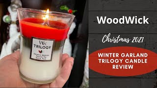 WoodWick WINTER GARLAND TRILOGY Candle Review [upl. by Edrock]