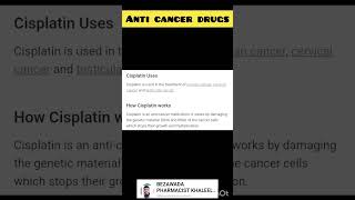 cisplatin injection anticancer pharmacist [upl. by Fogel]