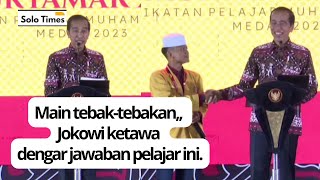 Presiden Jokowi Main TebakTebakan di Acara Muktamar XXIII IPM [upl. by Atinot875]