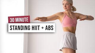 30 MIN KILLER HIIT ALL STANDING  ABS Workout No Equipment No Repeat Sweaty Home Workout [upl. by Myk809]