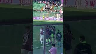 Palermo 0 Salernitana 1 Festa dopo il gol [upl. by Fabriane246]