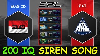 200 IQ SIREN SONG  MAG Indonesia vs KAI Group Stage EPL World Series SEA Dota 2 [upl. by Prudi]