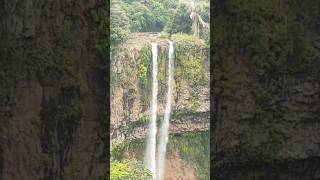 Chamarel waterfalls in Mauritius travel nature naturelovers naturephotography youtubeshorts [upl. by Babbette]