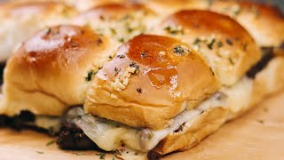 Philly Cheese Steak Sliders  How To Make Classic Philly Cheesesteak Sandwich [upl. by Esialb]