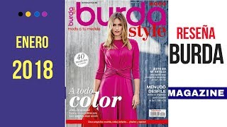 Reseña de la revista Burda Style Enero 2018  Revista de Patrones con tendencias de Moda [upl. by Otnas]