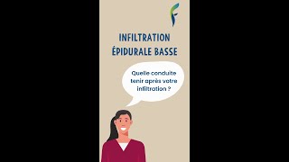 Infiltration épidurale basse [upl. by Pincince]