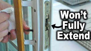 Sliding Glass Door Wont Lock  How to Fix a Frozen Sliding Door Latch [upl. by Jeramey123]