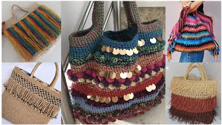 Chic smart Crochet Tote Bag  Shoulder Bags Super Neat  Crochet Bags  Boho Chic handle tote Bag [upl. by Auj]