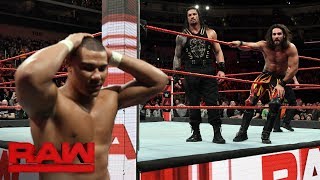 Cesaro amp Sheamus vs Roman Reigns amp Seth Rollins  Raw Tag Team Title Match Raw Feb 5 2018 [upl. by Tiemroth]