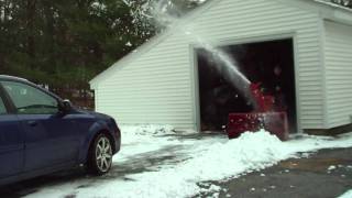 My 1st test on my Wheel Horse 44quot Dual stage snowblower [upl. by Kuster]