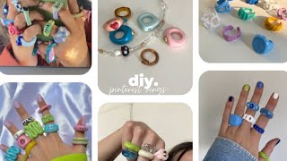 cómo hacer anillos estilo pinterest con arcilla  diy [upl. by Hogue523]