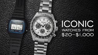 Iconic Watches From 20 to 1000  Over 10 Watches Mentioned [upl. by Nilhtac251]