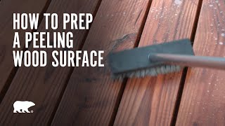 How To Prep a Peeling Wood Surface with BEHR Premium No 64 Wood Stain amp Finish Stripper [upl. by Yojenitsirk634]