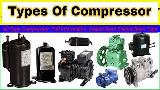 types of compressors used in refrigeration and air conditioning  types of compressor [upl. by Ilse]