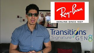 Trying On RayBan G15 Graphite Green Transitions GEN8 Lenses  SportRx Review  New Wayfarer RX5184 [upl. by Boyt]