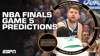 NBA FINALS GAME 5 PREDICTIONS I think Luka amp the Mavs are READY  Numbers on the Board [upl. by Orlan]