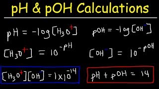 pH pOH H3O OH Kw Ka Kb pKa and pKb Basic Calculations Acids and Bases Chemistry Problems [upl. by Nnaear304]