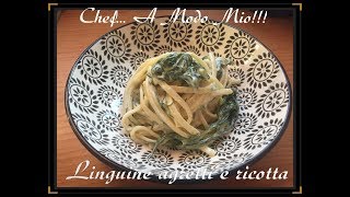 Linguine con agretti e ricotta piatto primaverile e veloce [upl. by Bessy973]