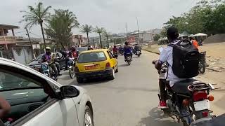 DOUALA neighborhoods CAMEROON African street tour [upl. by Nilrak]