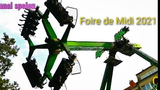 La foire du Midi 2021 ouvre ses attractions à Bruxelles [upl. by Rosalynd]