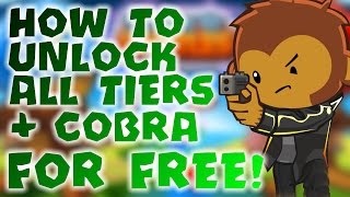 How To Get The Cobra And All Tiers In Bloons TD Battles For Free  Earn Medallions In Minutes [upl. by Ilenna676]