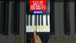 Despacito Piano Easy Tutorial With Numbers shorts piano [upl. by Japheth]