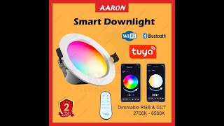 Smart LED Downlight 6inch 4inch 12W 18W Handphone Control RGB [upl. by Anilef]