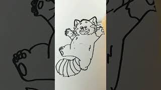 🔴🔴 Drawing Mei Lee Turning Red movie howtodraw shorts [upl. by Beaner319]