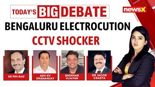 Shocking Bengaluru Electrocution CCTV  Who will Pay For This  NewsX [upl. by Hadlee]