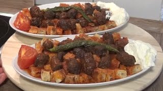 Ev UsulüYapimi Çok Kolay Köfteli İskender Kebab Tarifi [upl. by Osmen]