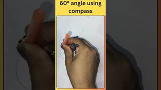 how to construct 60 degree angle using compass  60° angle  60 degree angle using compass [upl. by Hagen189]