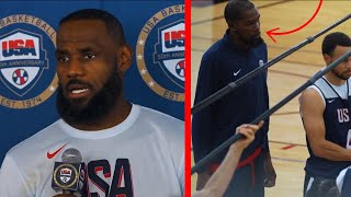 Why Team USA Basketball not staying in Olympic Village Answer Of Kevin Durant [upl. by Anilocin]