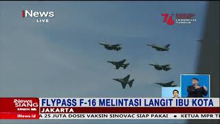 Aksi Flypass Pesawat Tempur TNI Meriahkan Perayaan HUT ke76 RI iNews Siang 1708 [upl. by Niletac]