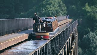 Walking and Barging the Pontcysyllte Aqueduct Llangollen Canal [upl. by Oremodlab]