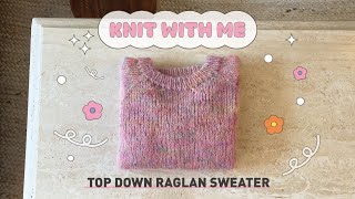 🎀 How To Knit Top Down Raglan Sweater  FREE PATTERN  ★★☆ [upl. by Ulrike]