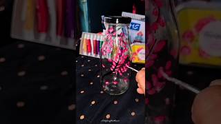 Tried when you feel bored 😱 bottle art shorts bottle art diy painting easy simple viralshort [upl. by Lletnohs]