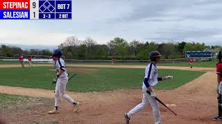 Varsity Baseball  Stepinac vs Salesian [upl. by Tsenrae387]