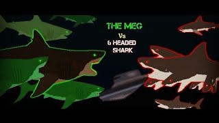 The Meg vs Six headed shark sticknodes animation [upl. by Roberta]