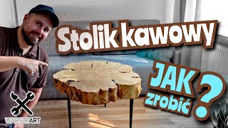 STOLIK Z PLASTRA DREWNA  jak zrobić [upl. by Gideon245]