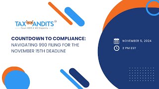 Countdown to Compliance Navigating 990 Filing for the November 15th Deadline [upl. by Ginnie59]