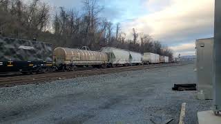 Norfolk Southern manifest trains at Lewistown PA January 2024 [upl. by Anaitat]