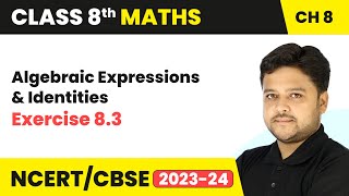 Algebraic Expressions and Identities  Exercise 83  Class 8 Maths Chapter 8 [upl. by Dlanar]