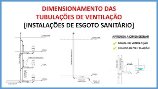 Dimensionamento das tubulações de ventilação Instalações de Esgoto Sanitário [upl. by Aryas]