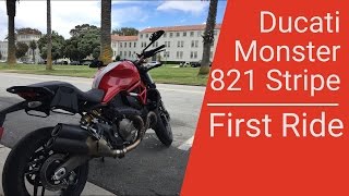 Ducati Monster 821 Stripe  First Ride Review [upl. by Digdirb223]