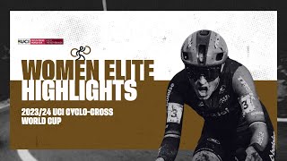 Hulst  Women Elite Highlights  202324 UCI Cyclocross World Cup [upl. by Hesketh]